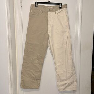 Levi's Women's Ribcage Straight Ankle Two Tone Beige Jeans Sz 31